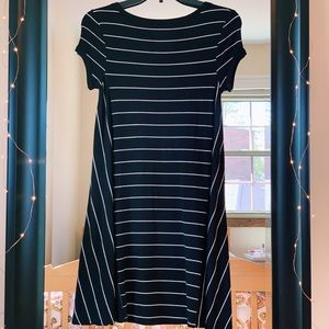 Striped Black and White Comfy Dress